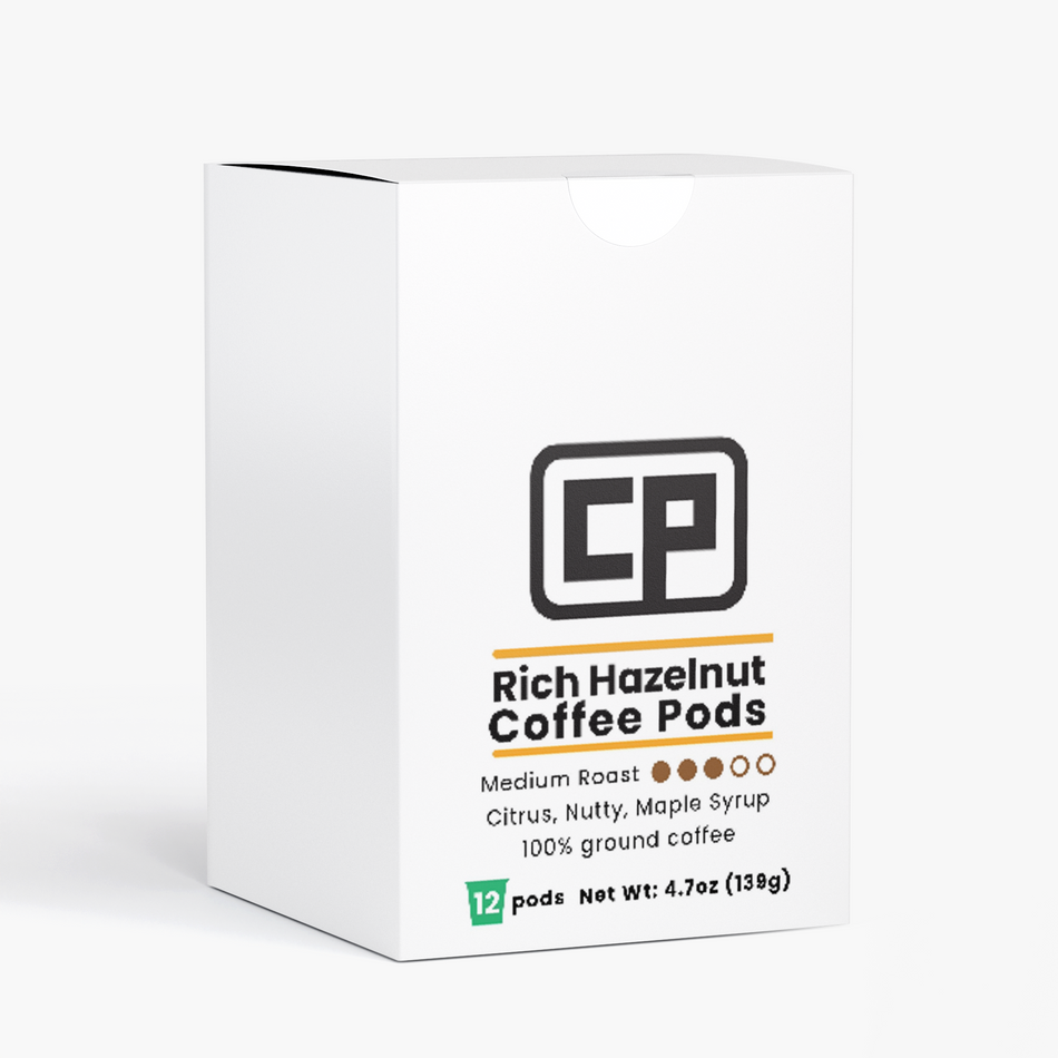 Rich Hazelnut Coffee Pods — Medium Roast, Single-Serve