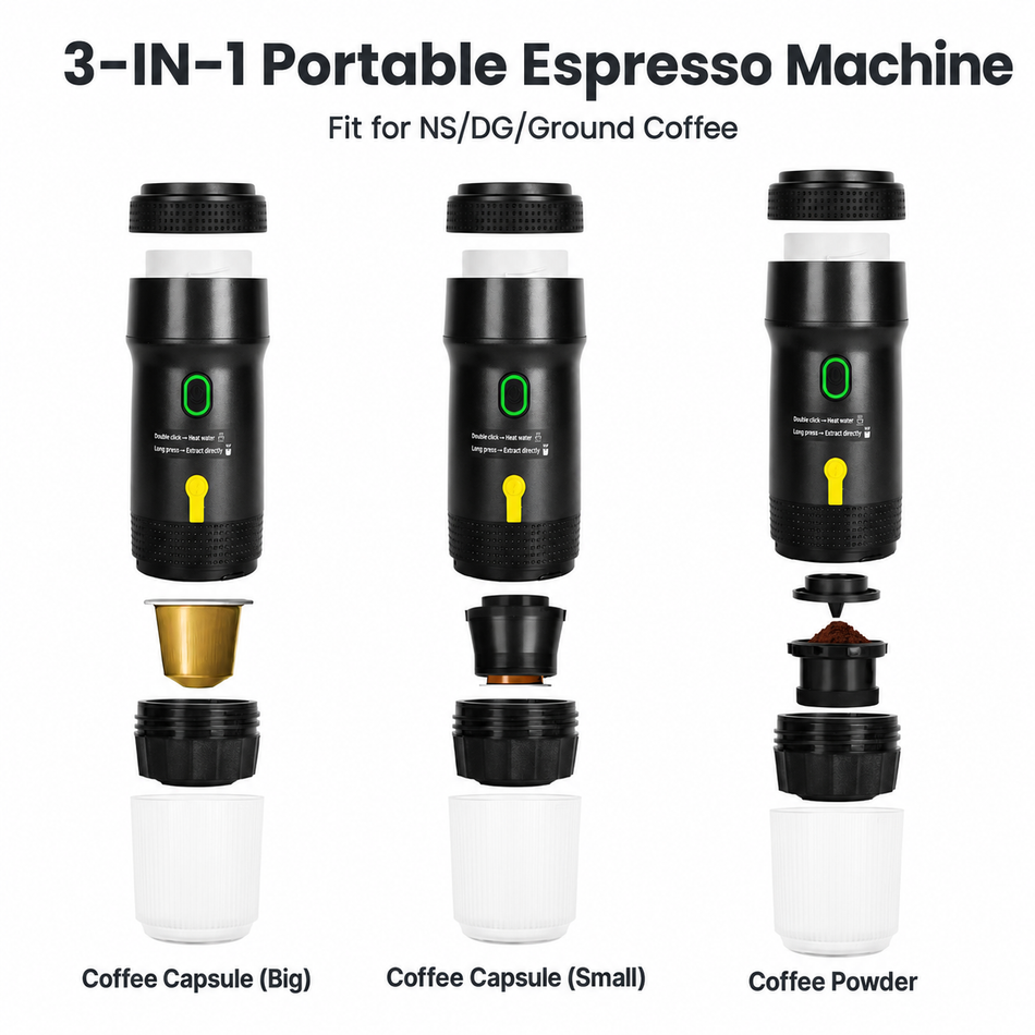 Cab Coffee Kit — 12V Espresso Maker + Molten Caramel Grounds