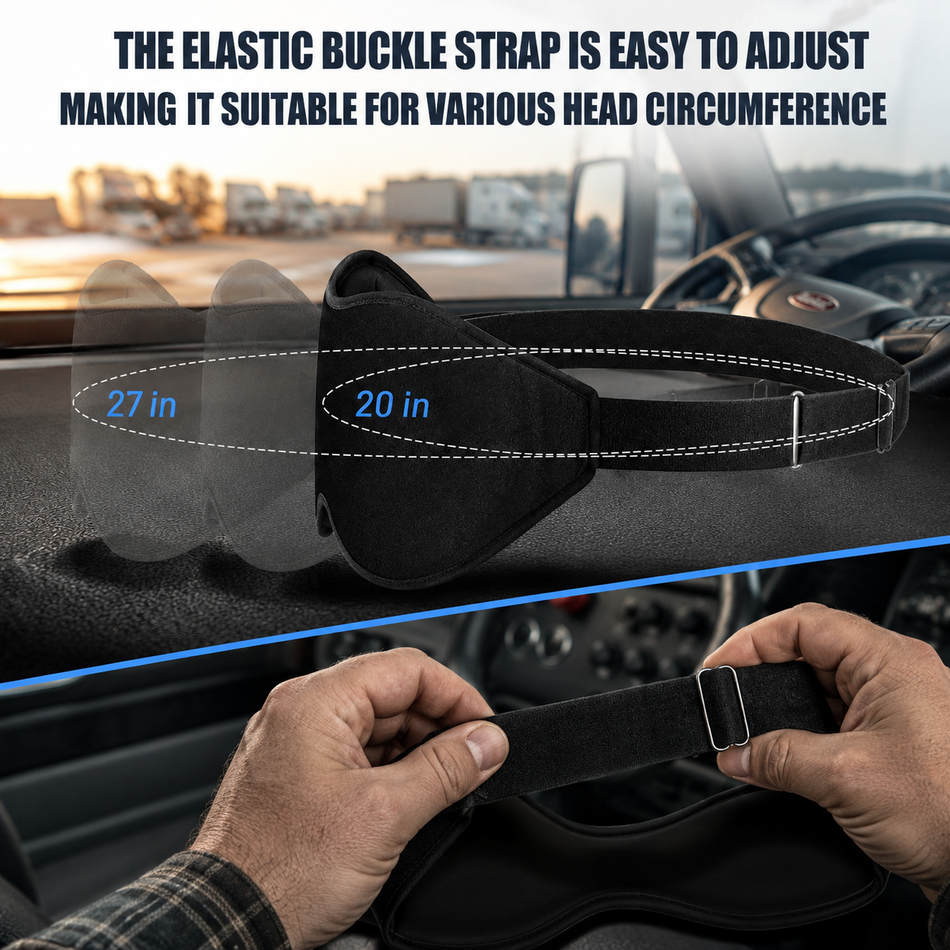 3D Contoured Blackout Sleep Mask — Day Sleep for Drivers