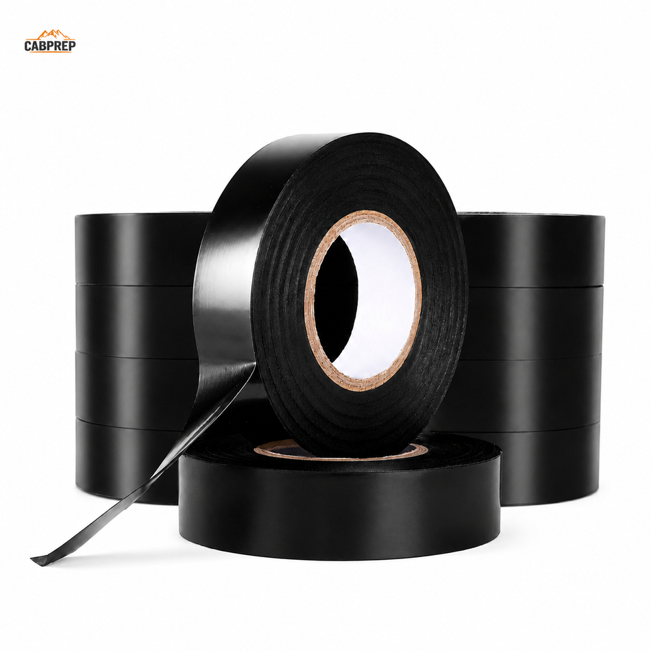 10-Roll Electrical Tape — 600V Black, Pro Grade