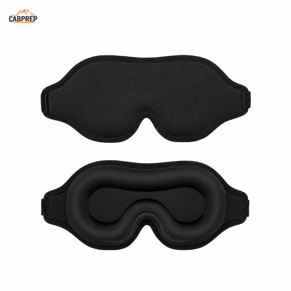 3D Contoured Blackout Sleep Mask — Day Sleep for Drivers