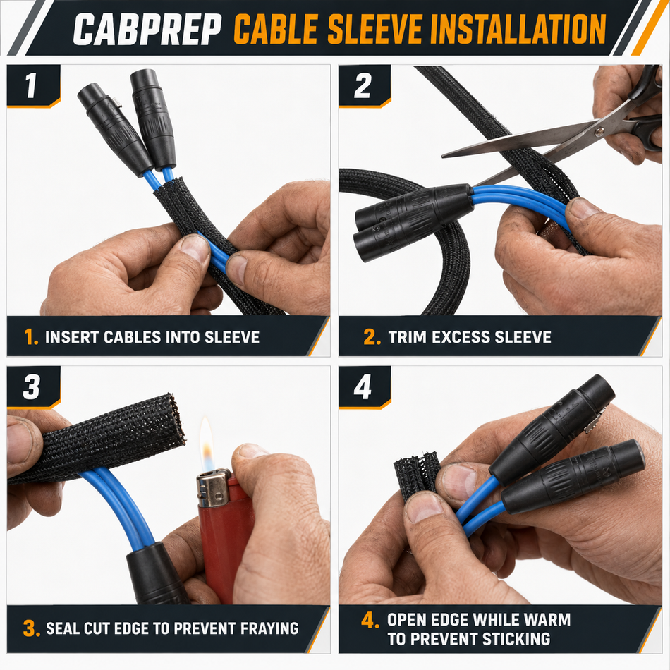 Cab Cable Sleeve — Cord Protector & Wire Loom, 5m