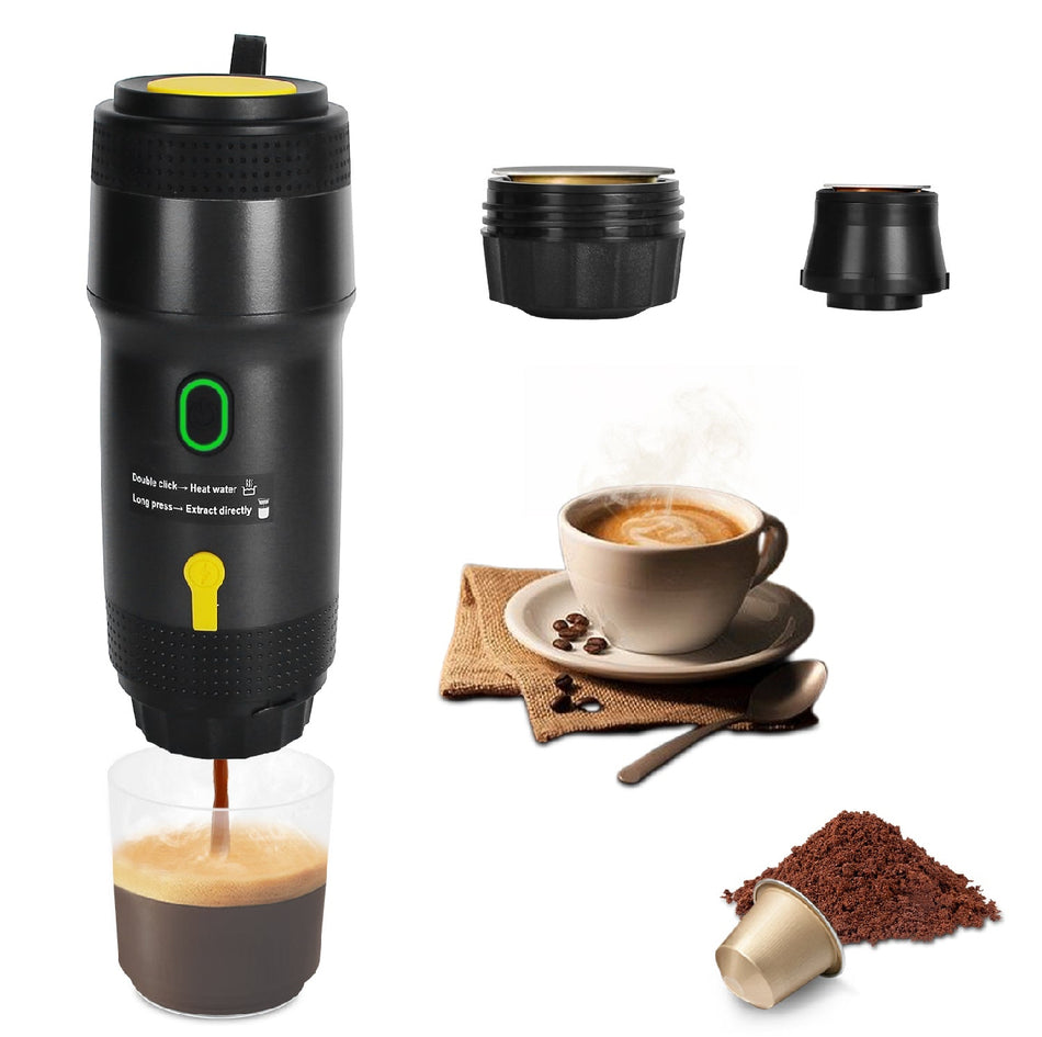 12V Portable Truck Espresso Maker — Self-Heating &amp; Cordless