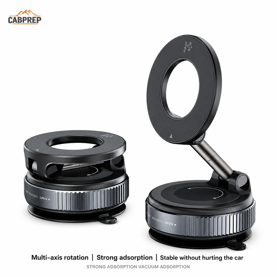 K007 Strong Magnetic Car Phone Holder Foldable Design 360° Adjustable Vacuum Mount for Car/Desk/Bathroom/Universal Use Holder