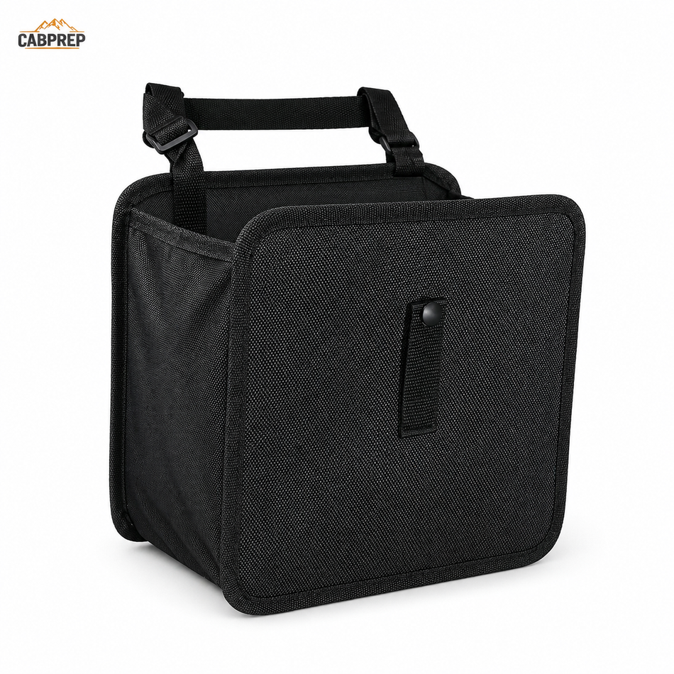Armrest Cab Trash Bin — Lidded, Leakproof & Within Reach