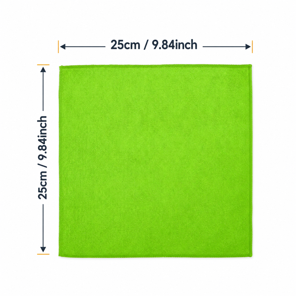 Cab Microfiber Cleaning Cloths — 5-Pack for Dash, Glass & Spills