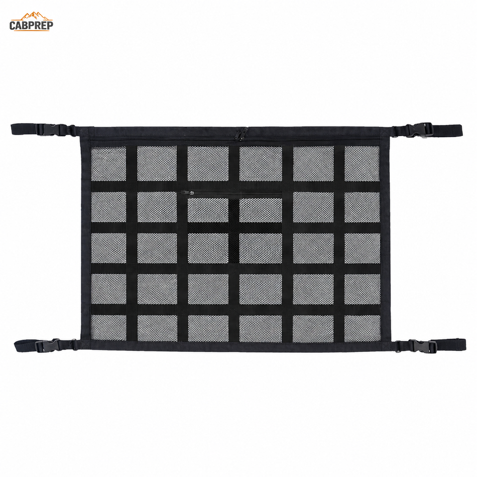 Cab Ceiling Storage Net — Overhead Mesh for Bunk & Windshield Space
