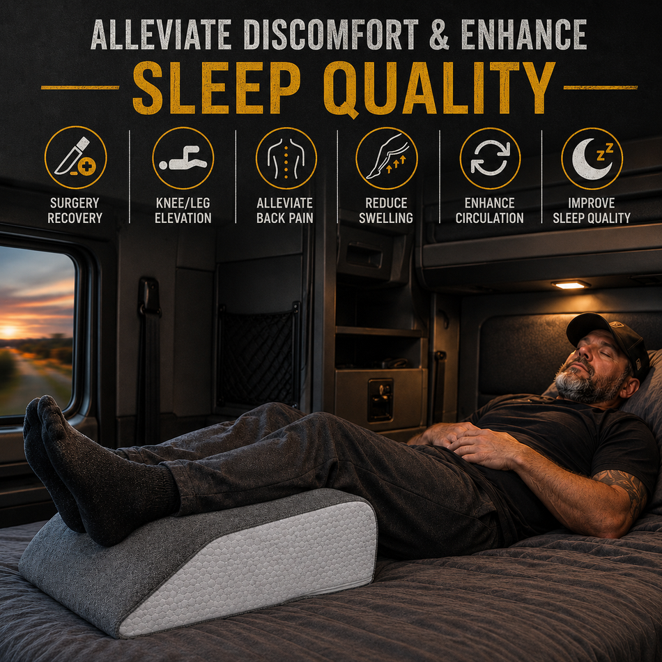 Memory Foam Leg Elevation Wedge — Tired-Leg Relief for Drivers