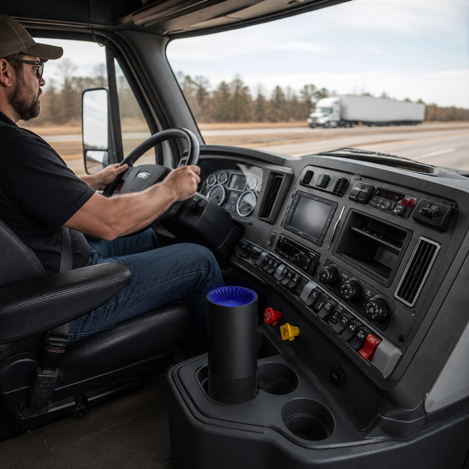 True HEPA Cab Air Purifier — Cupholder Fit, 3 Speeds