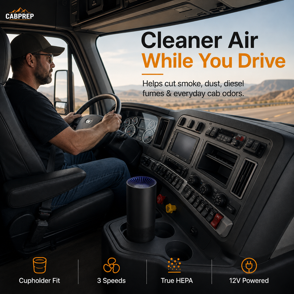 True HEPA Cab Air Purifier — Cupholder Fit, 3 Speeds