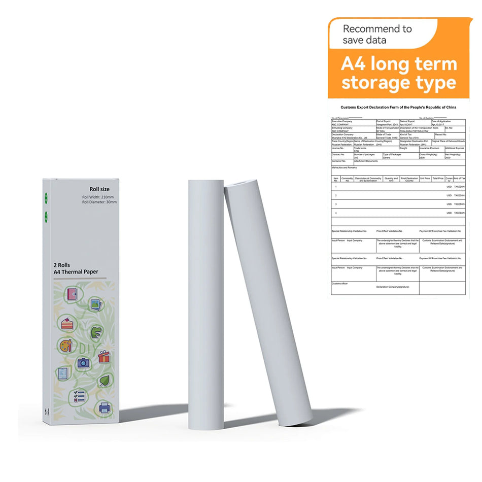 Cab Printer Thermal Paper — Refill Rolls (Standard & Long-Storage)